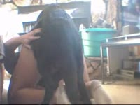 Black dog hard fucking a big ass chick